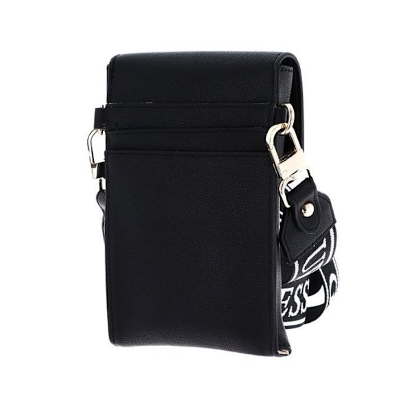 GUESS sort crossbody skuldertaske til kvinder - Latona Flap Chit Chat telefontaske 246946 svart