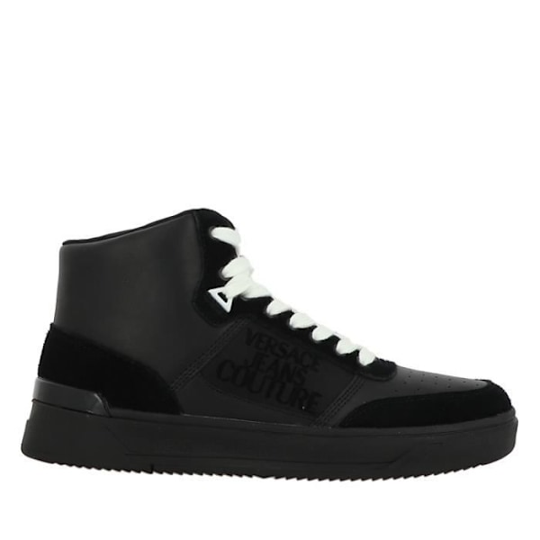 Herre high-top sneakers - VERSACE JEANS COUTURE - 72YA3SJ2 - Sort - Læder - Snørebånd Svart 43