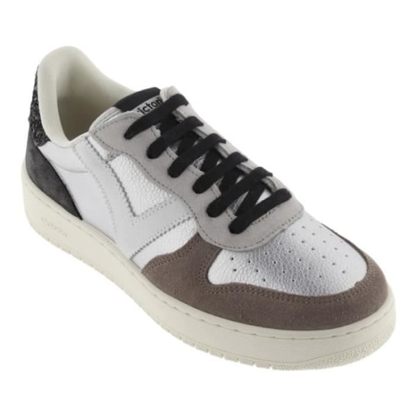 Sneakers - VICTORIA - 1258257 Sølv - Flad hæl - Læder - Snørebånd - 36