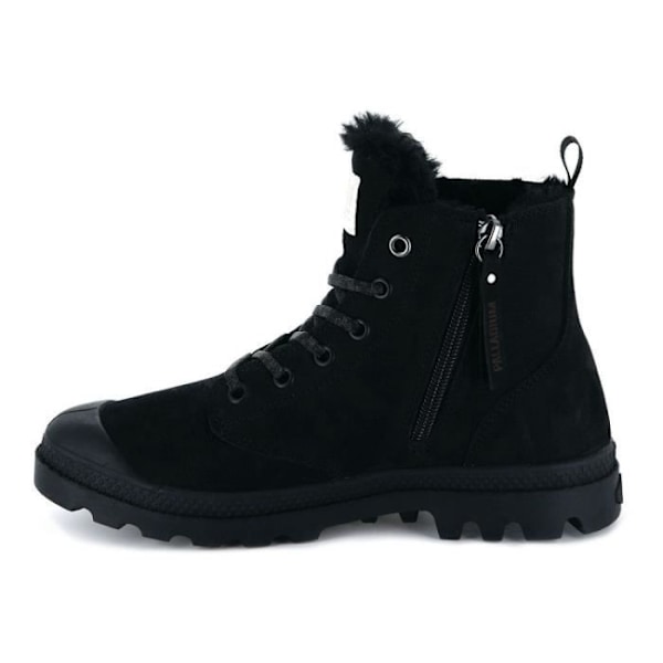 Palladium PAMPA HI ZIP WL pälsfodrade ankelstövlar - Dam - Läder - Svart Svart 36