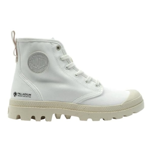 Ankelboots - PALLADIUM - PAMPA HI ZIP ORGANIC - Vit - Platt klack - Dragkedja - Rund tå Vit 39