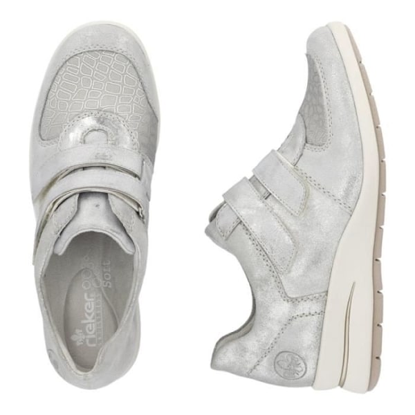 Sneakers dam - RIEKER L4868 - Kilklack - Silverläder - Repa Pengar 37