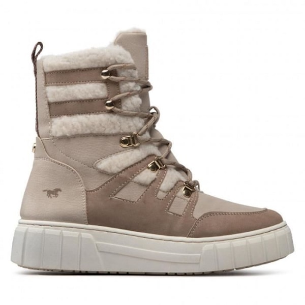 Beige platta ankelboots MUSTANG 1446603 - Dragkedja - Rund tå Beige 39