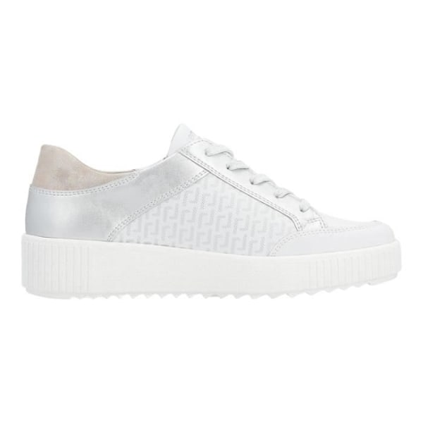 Sneakers dam - REMONTE R7901 Vit - Platt klack - Dragkedja - Läder Vit 37