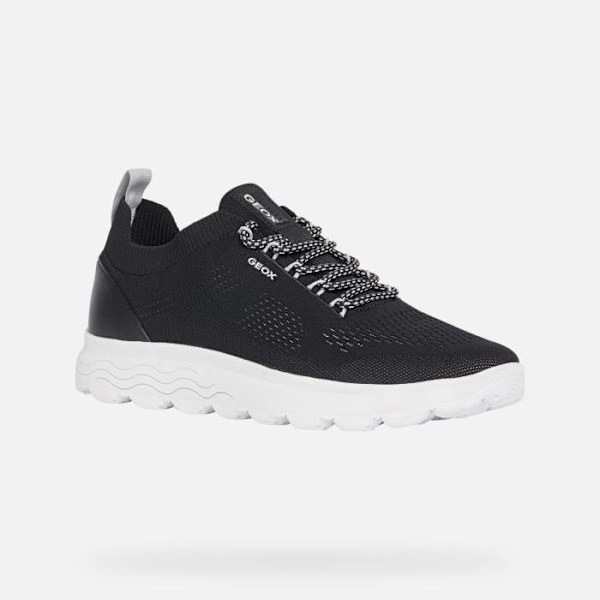 Geox Spherica Sneaker til mænd - GEOX - Mørkegrå - Tekstil - Snørebånd - Kile Svart 43