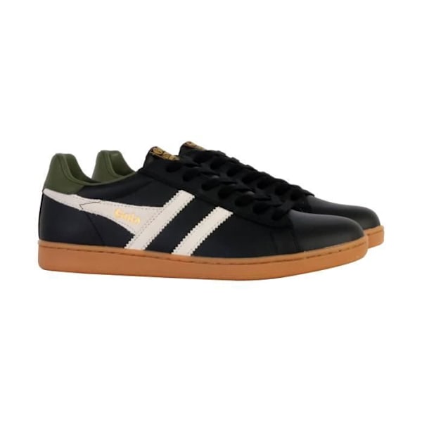 Gola Equipe II Læder Low Top Sneaker - Sort Hvid Khaki Svart vit khaki 44