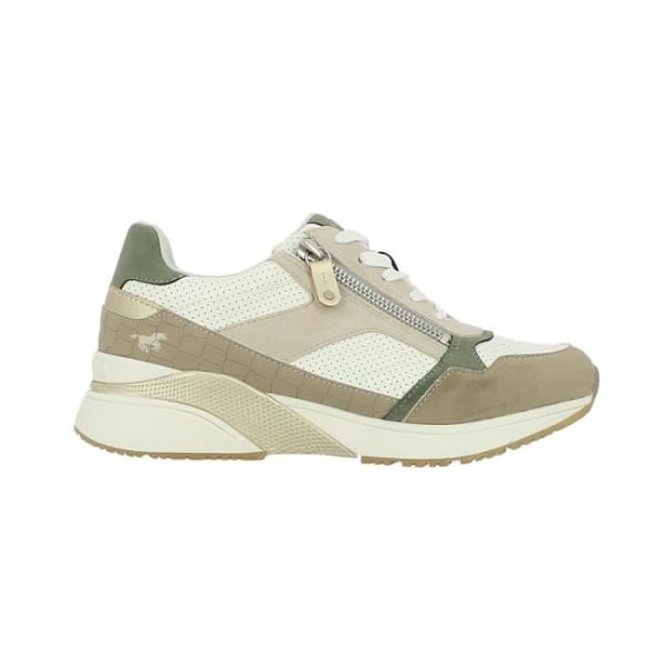 Sneakers - MUSTANG - 1358311 - Platt klack - Dragkedja - Sammet och nubuck Beige 36