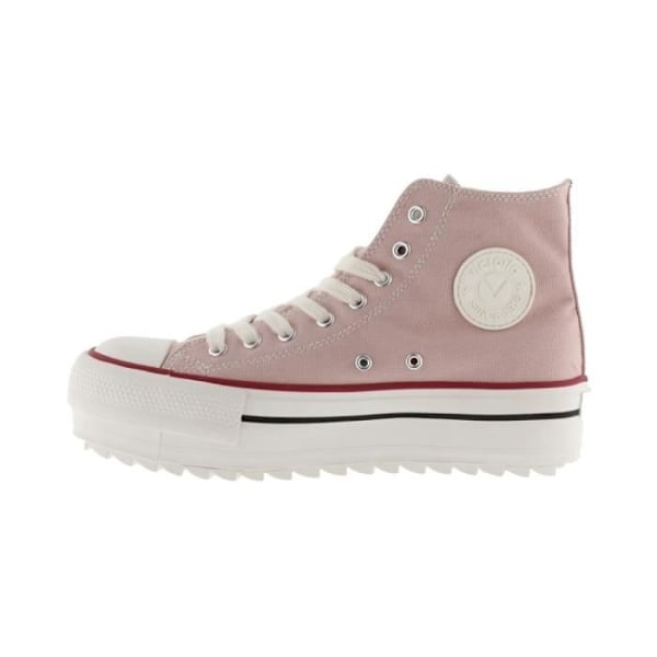 High Top Sneaker - VICTORIA - 1061121 - Rosa - Dam - Bomullscanvas - Skårad plattformssula Rosa 37