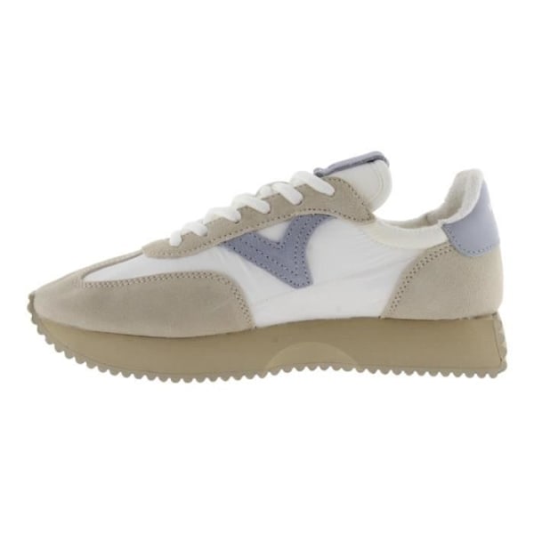 Sneakers - VICTORIA - 1134107 Hvid - Flad hæl - Fløjl og nubuck - Rund tå Vit 39