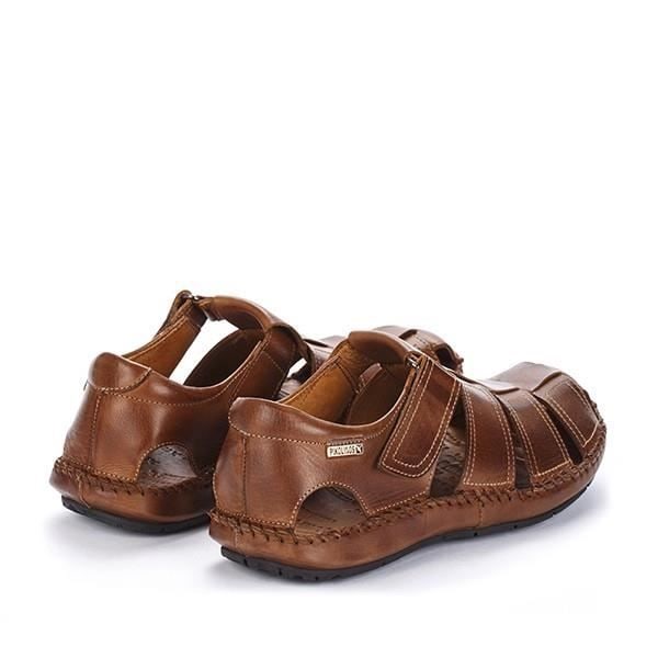 Sandal - Mænds barfodet - PIKOLINOS TARIFA 06J-5433 - Brun - Plano - Casual kastanj 44