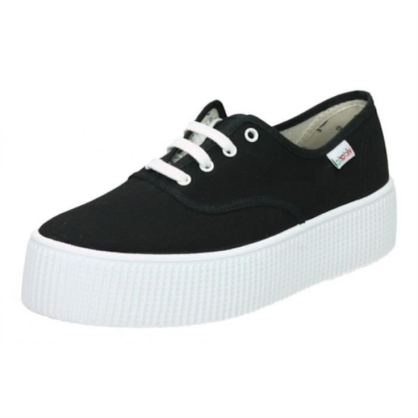 Victoria 116100 damsneakers - VICTORIA - Svart - Plattform - Ekologisk canvas Svart 41