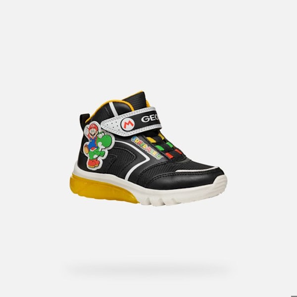 Geox Ciberdron børns mid-top sneakers svart gul 30