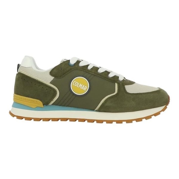 Sneakers - COLMAR - TRAVIS BLOCK MILITARY Green - Platt klack - Läder - Rund tå - 43