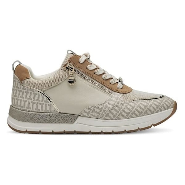 Sneakers dam - TAMARIS - 2373241 - Platt häl - Dragkedja - Rund tå Beige 37