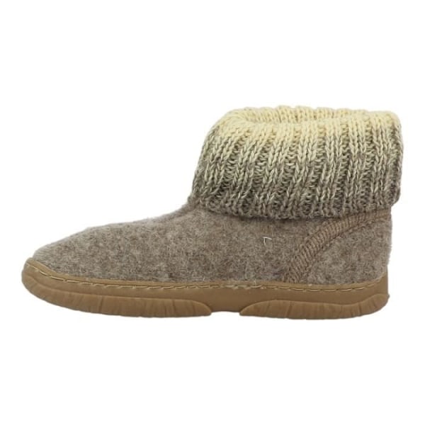 Tofflor och tofflor - HAFLINGER - FIDELIUS YUKI - Beige - Platt klack - Ullkomfort - 27