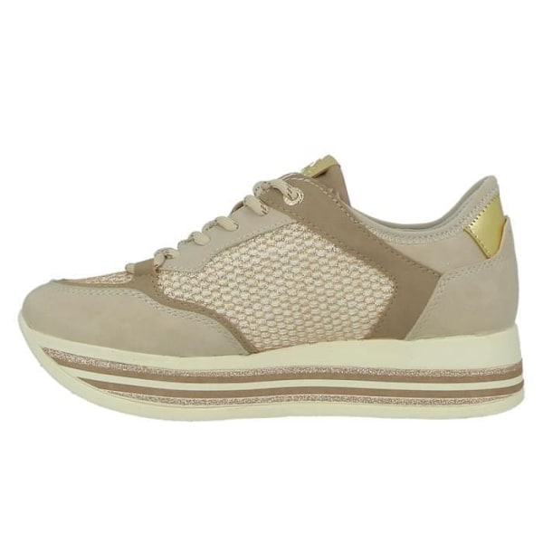 Plattsneakers för dam - BUGATTI - 431-88009-5454 - Beige - Syntet - Snören Beige 40