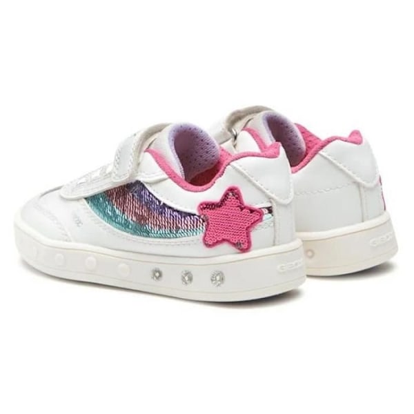 Geox J SKYLIN GIRL B barnsneakers - Vita - Scratch - 2 cm platt klack Vit 34