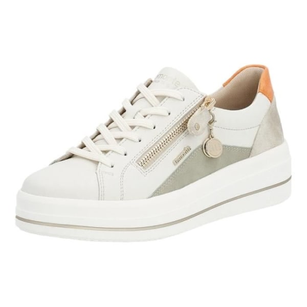 Damsneakers - REMONTE - D1C01 Vit - Platt klack - Dragkedja - Läder Vit 43