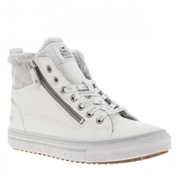 Sneakers - MUSTANG - 1365603 - platt klack - vit - rund tå Vit 38