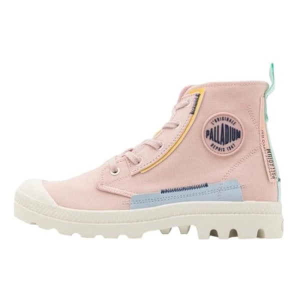 PALLADIUM ankelboots - PAMPA UNDERLAYER Rosa - Platt klack - Snörning - Dam Rosa 37