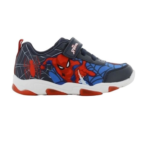 LEOMIL SPIDERMAN barnsneakers - Läder - Scratch - Platt klack Blå 32