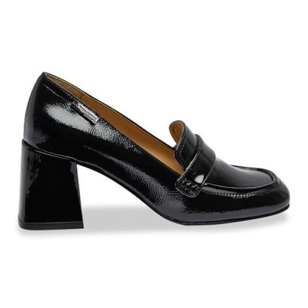 Dame loafers - Les Tropeziennes by m b - Sort - 7 cm blokhæl - Patent Svart 38