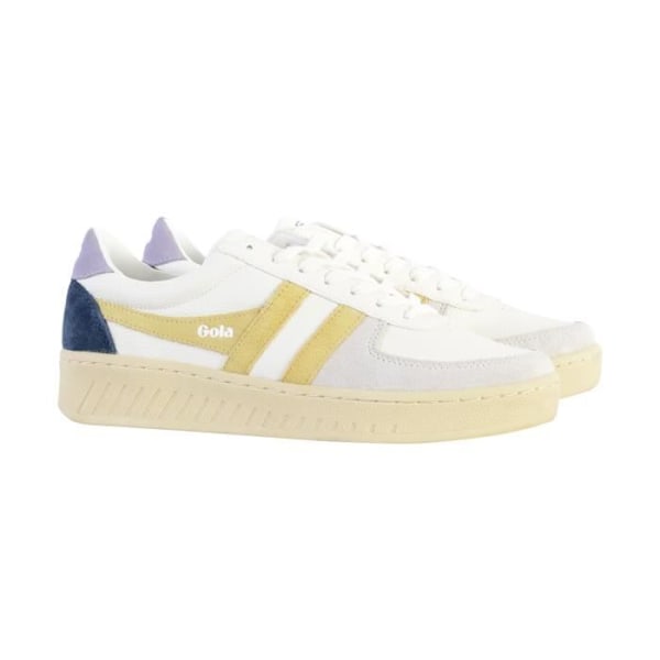 Gola Grandslam Trident White Lemon Lavender Dam Tennis Låg Topp Sneakers Vit citron lavendel 36