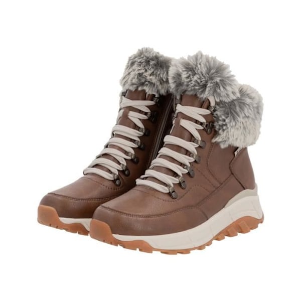 Rieker Revolution Boger High Top Läder Sneaker - Brun kastanj 40