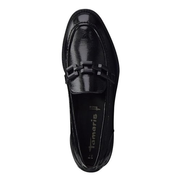 Loafers - TAMARIS - 2430129 - Bred hæl - Sort - Syntetisk Svart 40