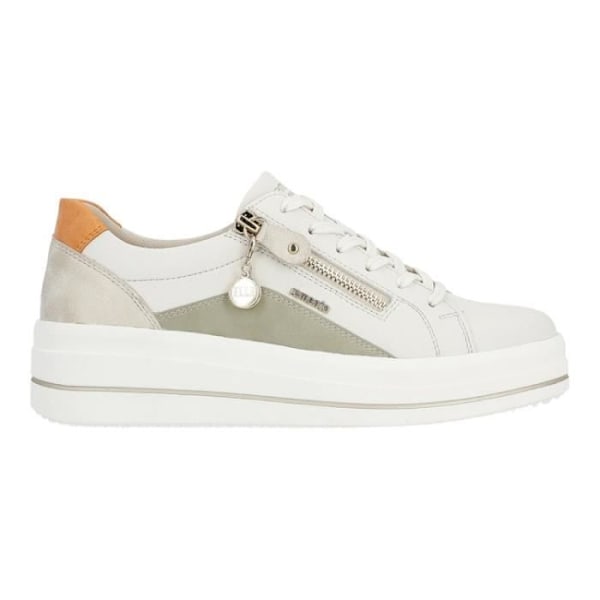 Damsneakers - REMONTE - D1C01 Vit - Platt klack - Dragkedja - Läder Vit 38