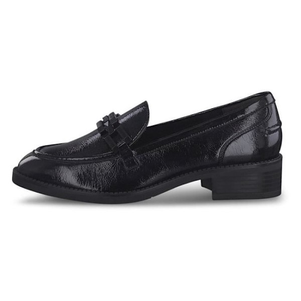 Loafers - TAMARIS - 2430129 - Bred hæl - Sort - Syntetisk Svart 36