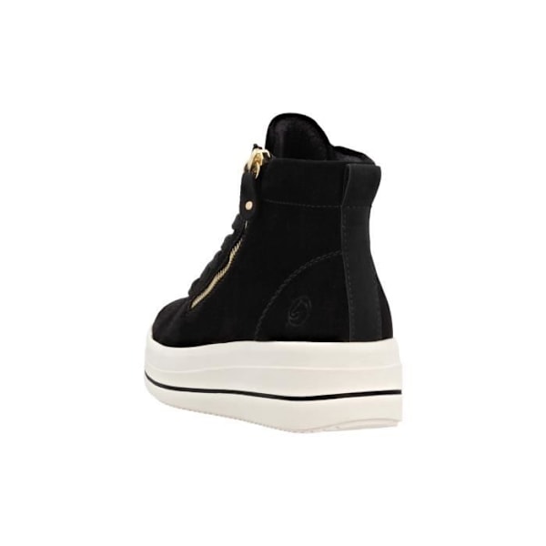 Remonte Goatsuede High Top Læder Sneaker - Sort - Damer - Snørebånd - Flade Svart 38