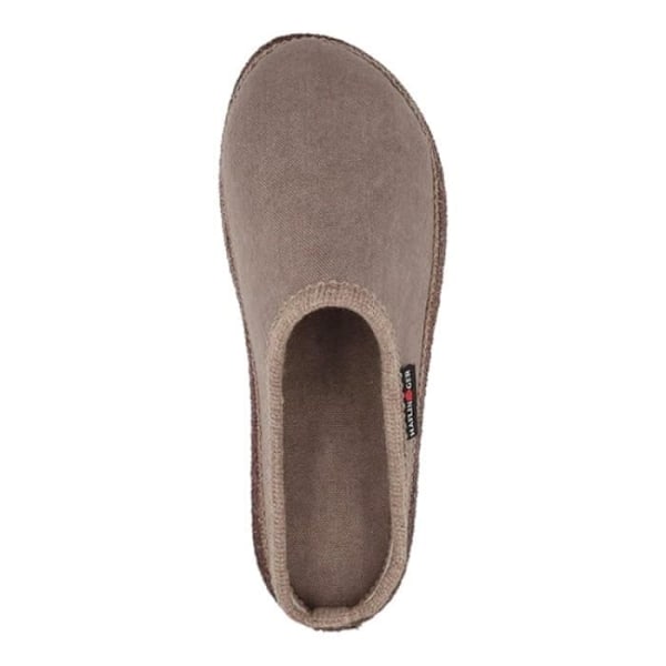 Mules - HAFLINGER - COTTY WASH Beige - Platt klack - 1,5 cm - Slip on - Sammet, nubuck - Rund tå Beige 42