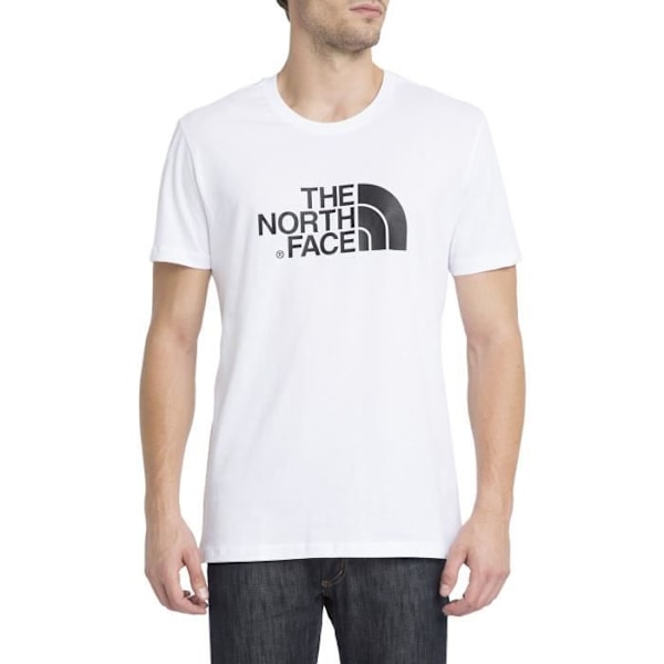 THE NORTH FACE herre t-shirt - Logo centreret og på ryggen - Rund hals og korte ærmer i hvid bomuld Vit XL