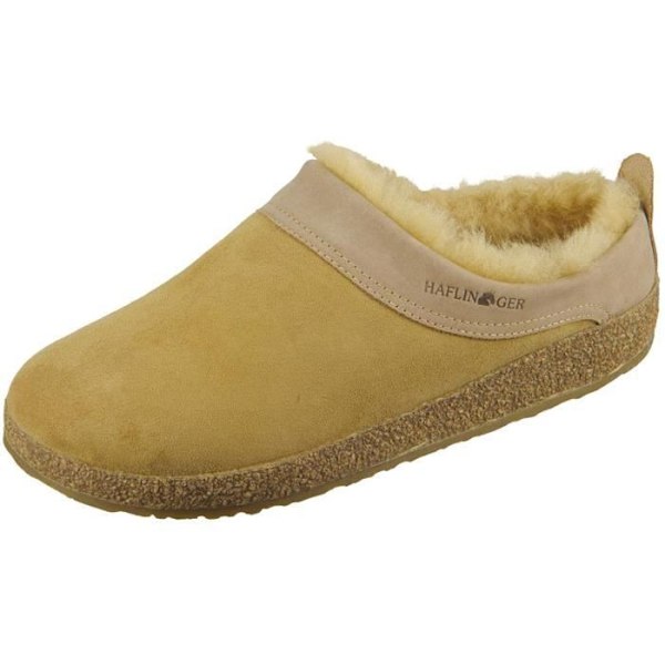 HAFLINGER fårskinnstofflor - Snowbird - Ekonomisk ljungbeige - Unisex - Storlek 46 Ekonomisk ljungbeige 37