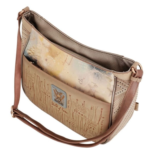 Skuldertaske - Anekke - Hollywood - Multicolor - 29x27x12 cm - 523 g beige, ljusbrun, flerfärgad