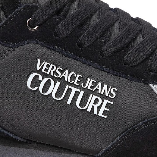 Sneakers - VERSACE JEANS - 76YA3SE2 Svart - Platt klack - Läder - Snören Svart 42