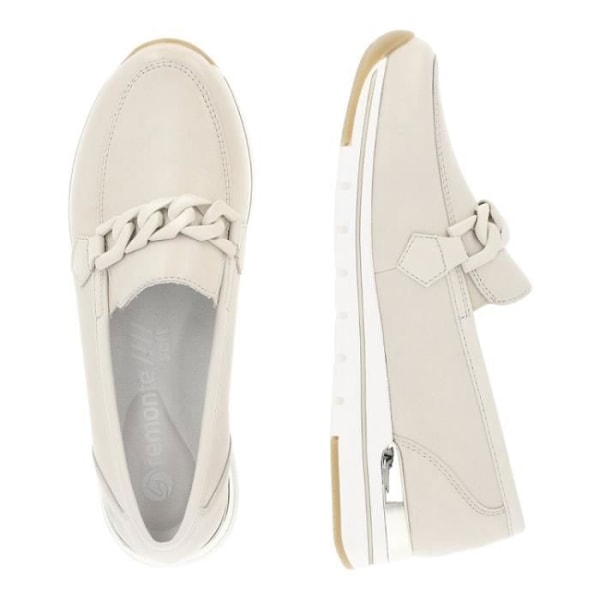 REONTE R6711 Beige Dame Loafers - Flad hæl - Læder - Rund tå Beige 42