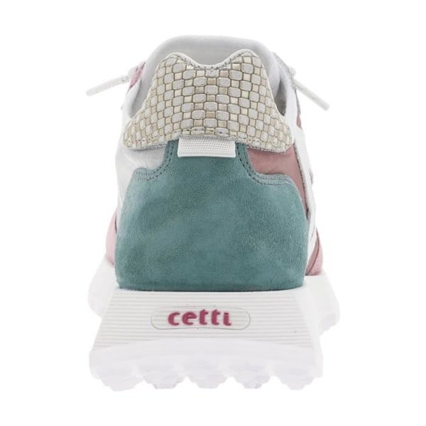 Lave sneakers - CETTI - Nubuck læder - Dame - Elastiske snørebånd - Lav kile Rosa 41