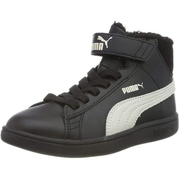 smash v2 mid l päls mode sneakers för pojkar puma 366899 Svart 26