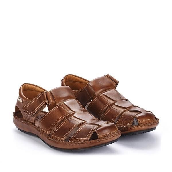 Sandal - Mænds barfodet - PIKOLINOS TARIFA 06J-5433 - Brun - Plano - Casual kastanj 43