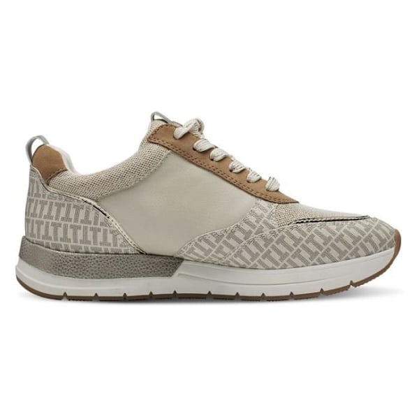 Dame sneakers - TAMARIS - 2373241 - Flad hæl - Lynlås lukning - Rund tå Beige 37