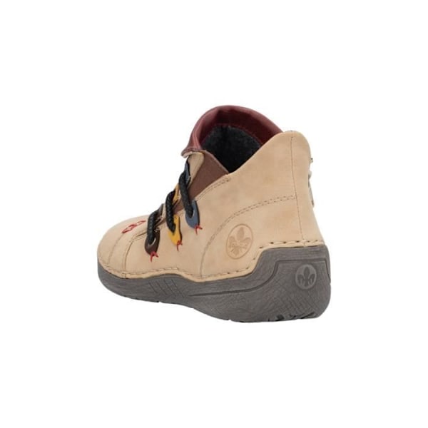 Rieker Kalpi Zip Ankel Boot - Beige - Dam - Hög - Platt - Läder - 36