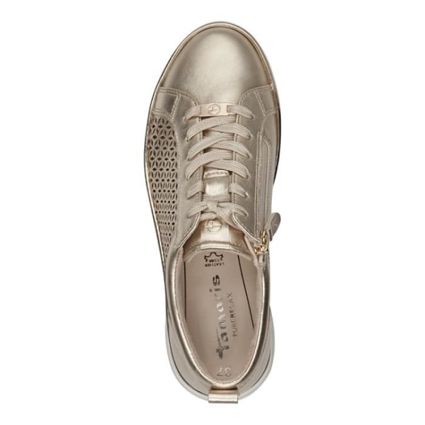 Sneakers dam - TAMARIS - 23708-42 Guld - Platt klack - Dragkedja - Läder Guld 39