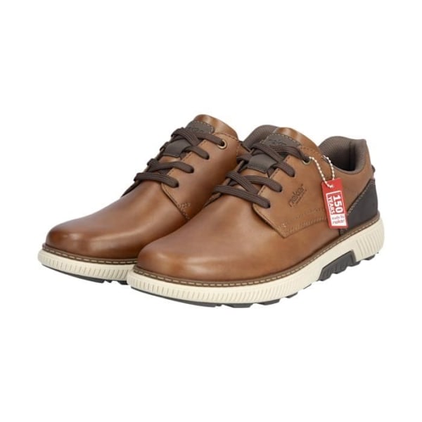 Rieker Clarino Low Læder Sneaker - Brun - Mænd - Snørebånd - Flade - 41