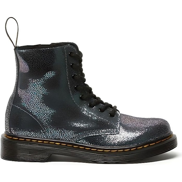 Dr Martens 1460 Pascal J ankelstøvler til børn i iriserende ruskind med metallisk print - Grå - Lynlås Grå 30