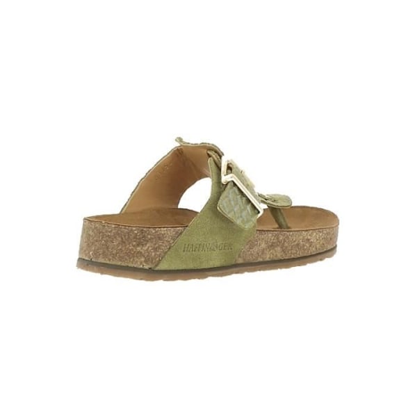 Dame flip flops - Haflinger - Cora - Læder - Grøn Grön 40