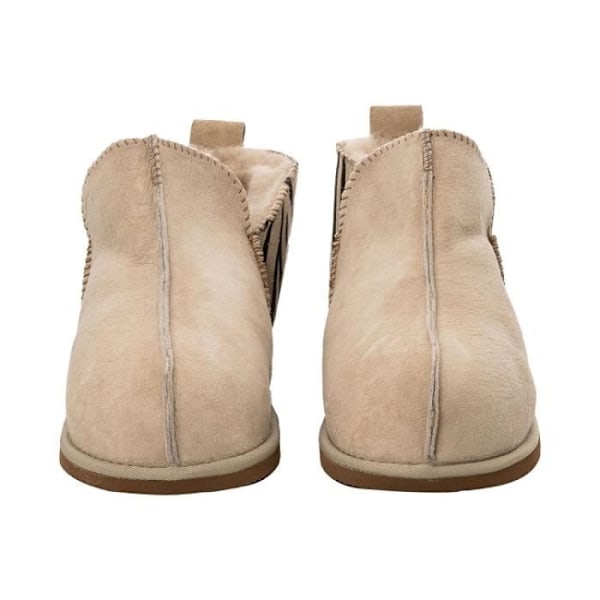 Dame hjemmesko - SHEPHERD ANNIE - Nubuck læder - 2 cm flad hæl - Beige Beige 37