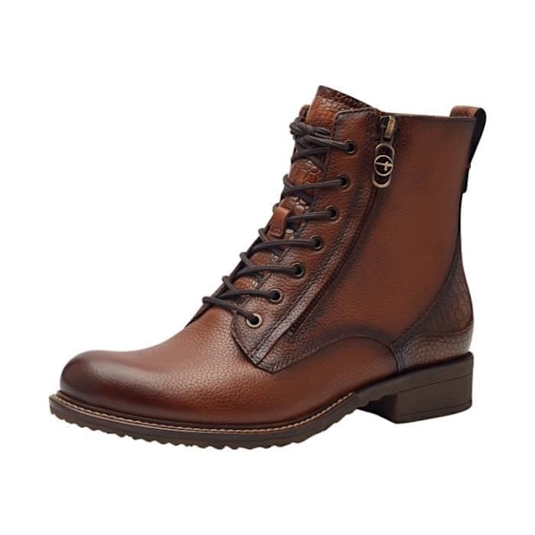 Tamaris läder ankelboots - Cognac - Dam - Platt klack - 39