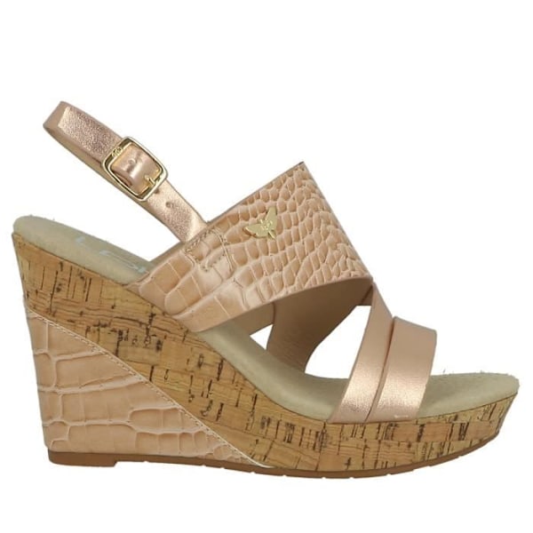 LES PETITES BOMBES kilesandaler til kvinder - Meline model - 10 cm hæl - Slange- og iriserende print - Beige Beige 41